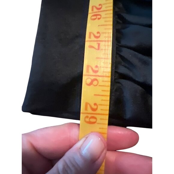 Jessica McClintock For Gunne Sax Black One-Shoulder Ruched Dress Size 1 Vintage - Picture 5 of 8